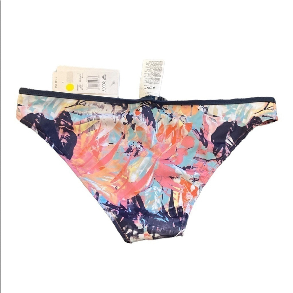 Roxy Women's RF Printed Regular Bikini Bottoms navy floral size l - Picture 4 of 4